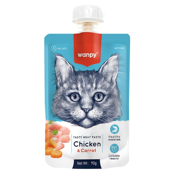 Wanpy Taze Tavuklu&Havuçlu Kedi Et Ezmesi 90 gr X 12 ADET