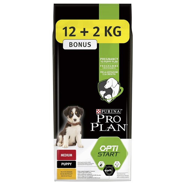 PRO PLAN Medium Puppy Tavuklu Köpek Maması 12 kg +2 kg Hediye