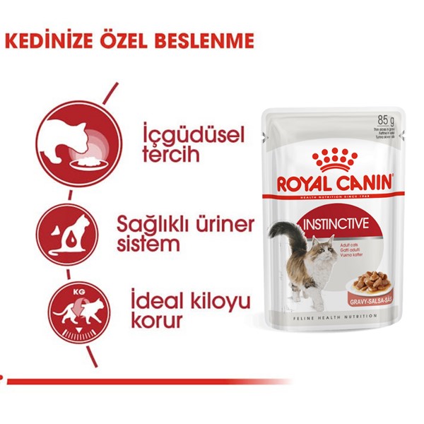 Royal Canin Instinctive Gravy Pouch Yaş Kedi Maması 85gr