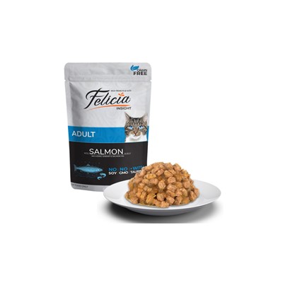Felicia Tahılsız Pouch Yetişkin Somonlu Yaş Kedi Maması  85 gr