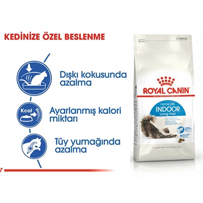 Royal Canin Indoor 27 Evde yaşayan uzun tüylü yetişkin kediler İçin 400 gr