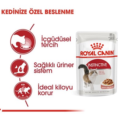 Royal Canin Instinctive Gravy Pouch Yaş Kedi Maması 85gr