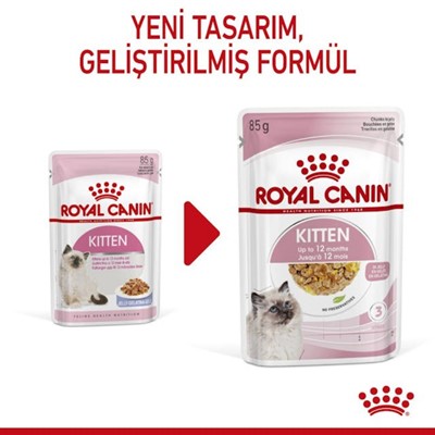 Royal Canin Kitten Jelly Pouch Yaş Mama, Yavru Kedi, 85 G